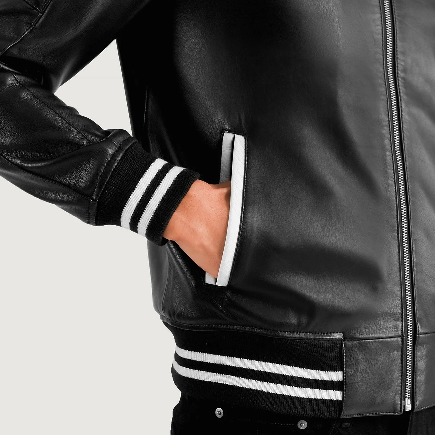 Varsity Leather Jacket for Men