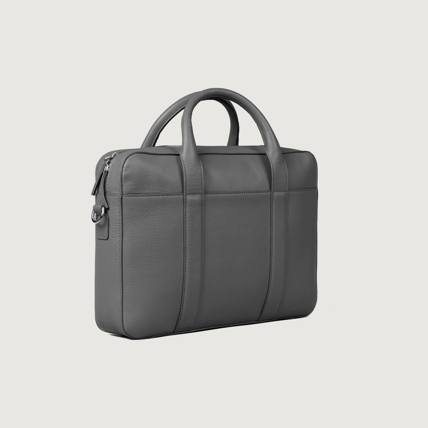 Gray Leather Briefcase Bags