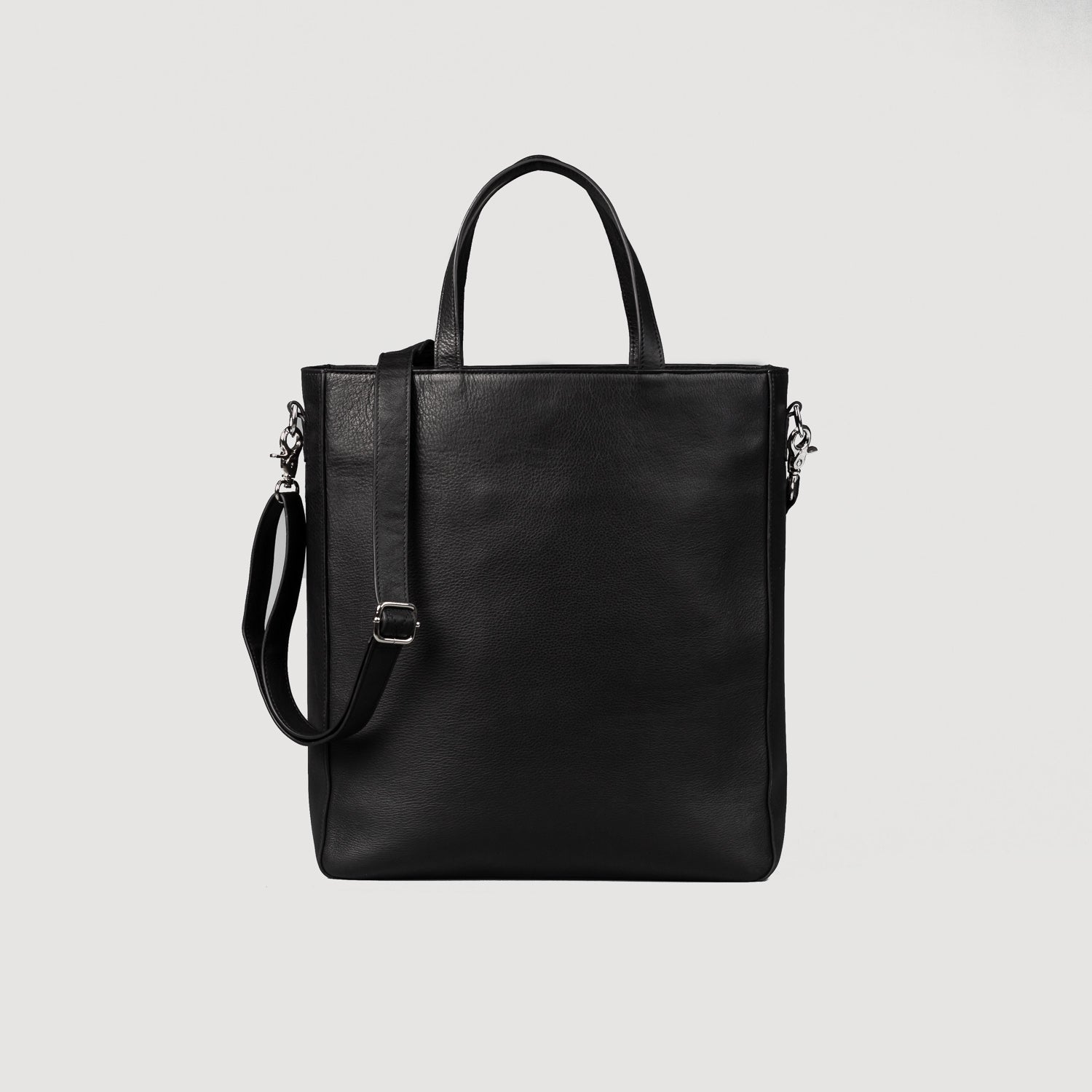 Black Leather Tote Bag