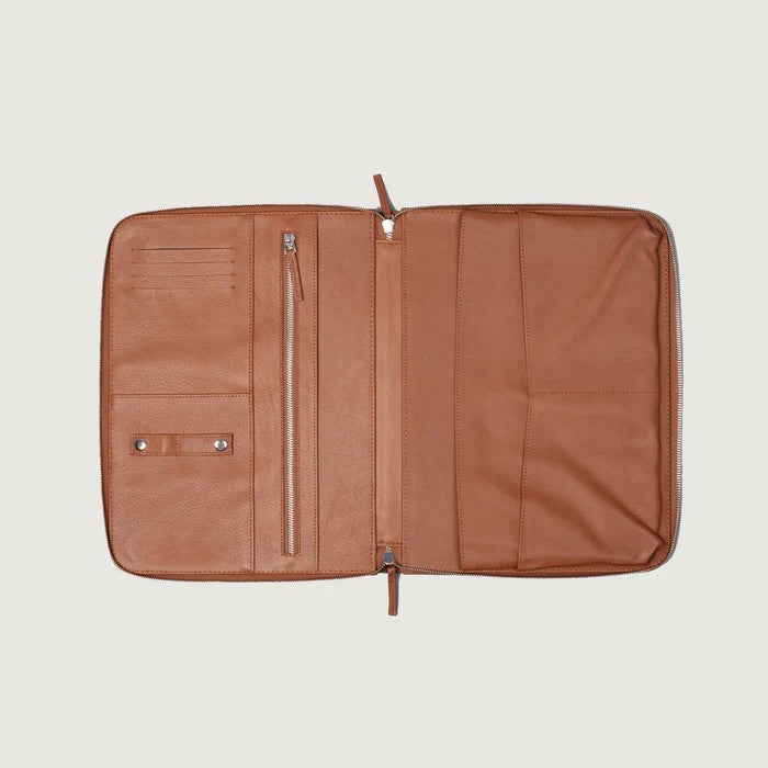 Brown Leather Folio Organizer