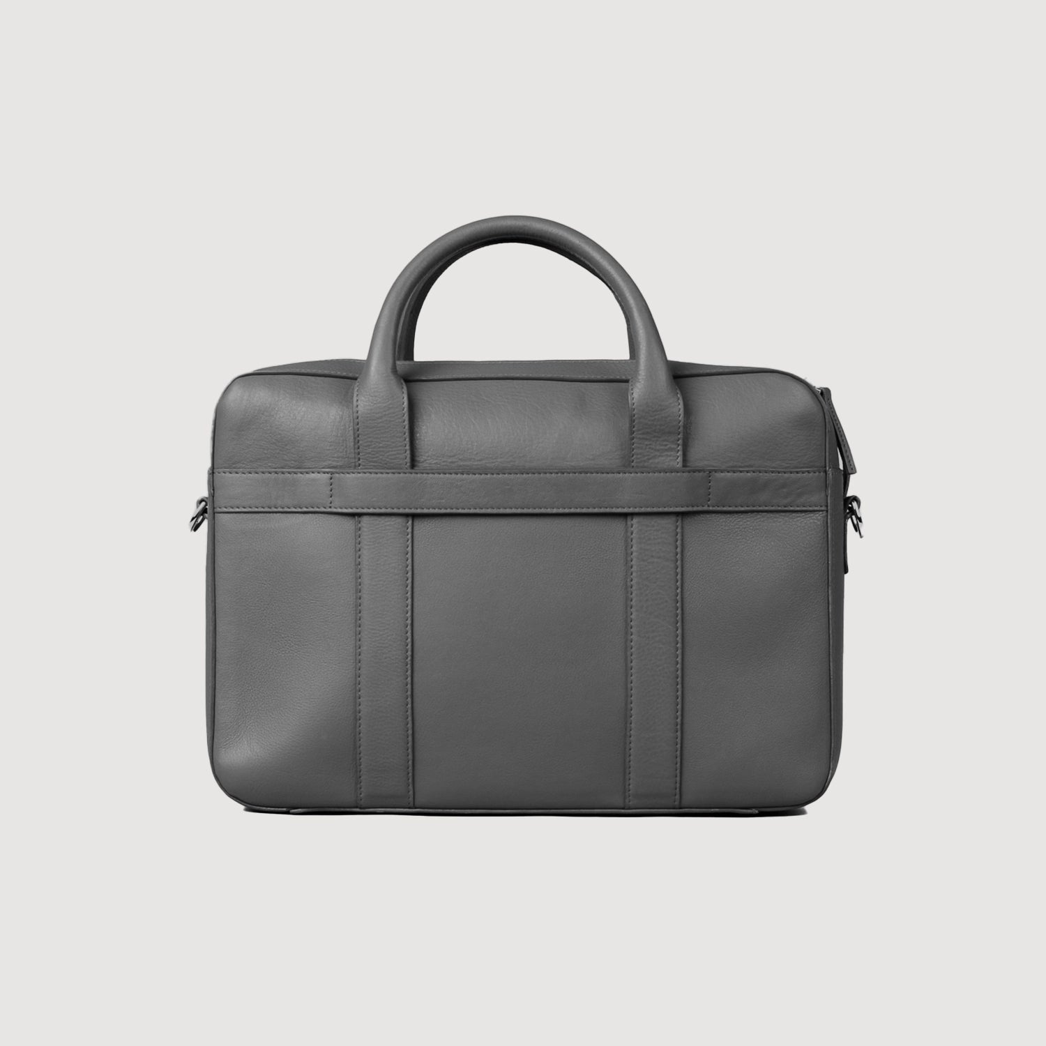 Gray Leather Briefcase Bags