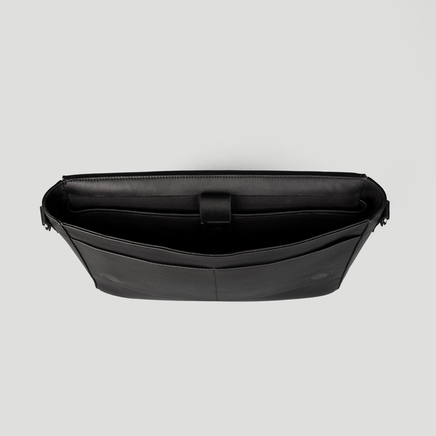 Black Leather Messenger Bag