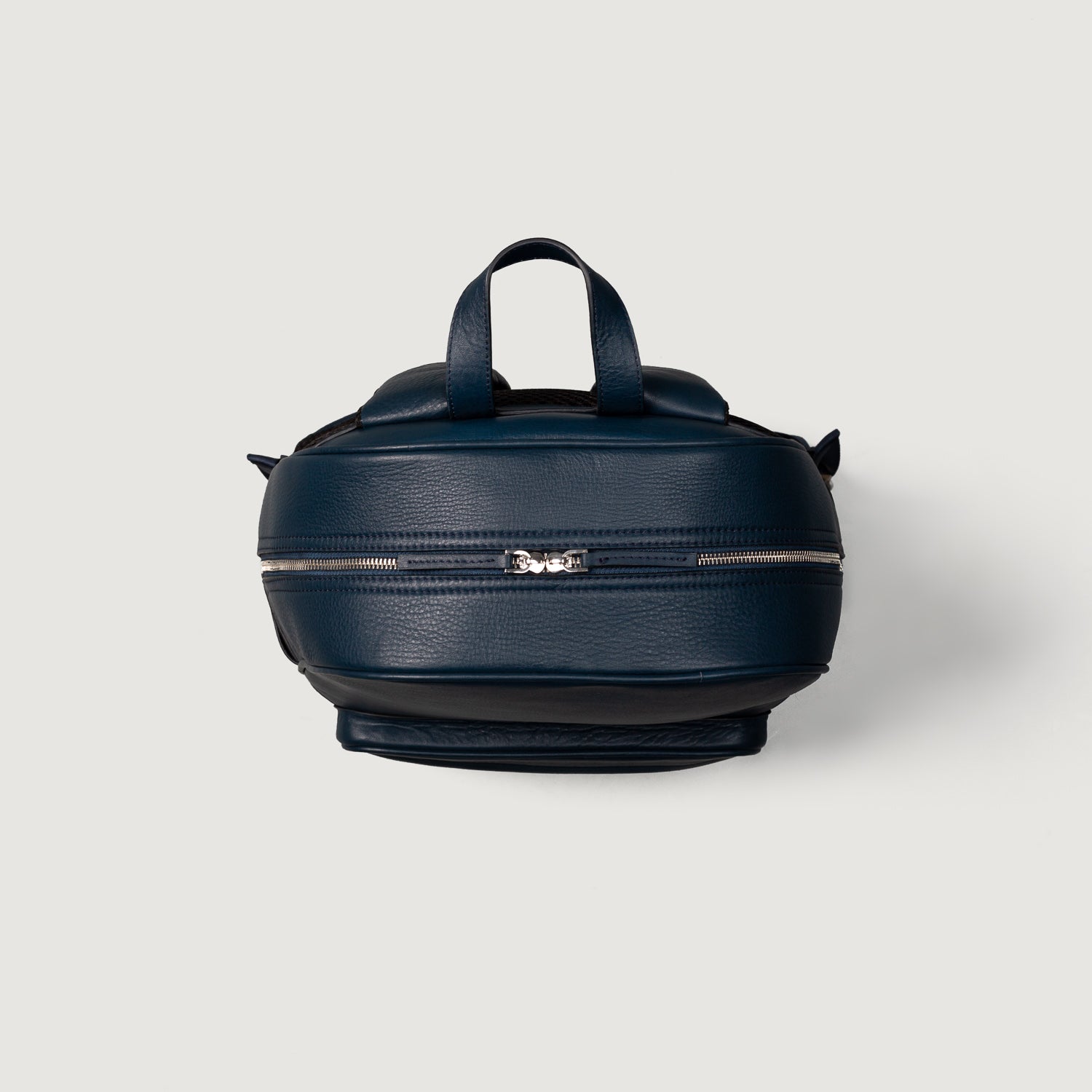 Blue Leather Backpack