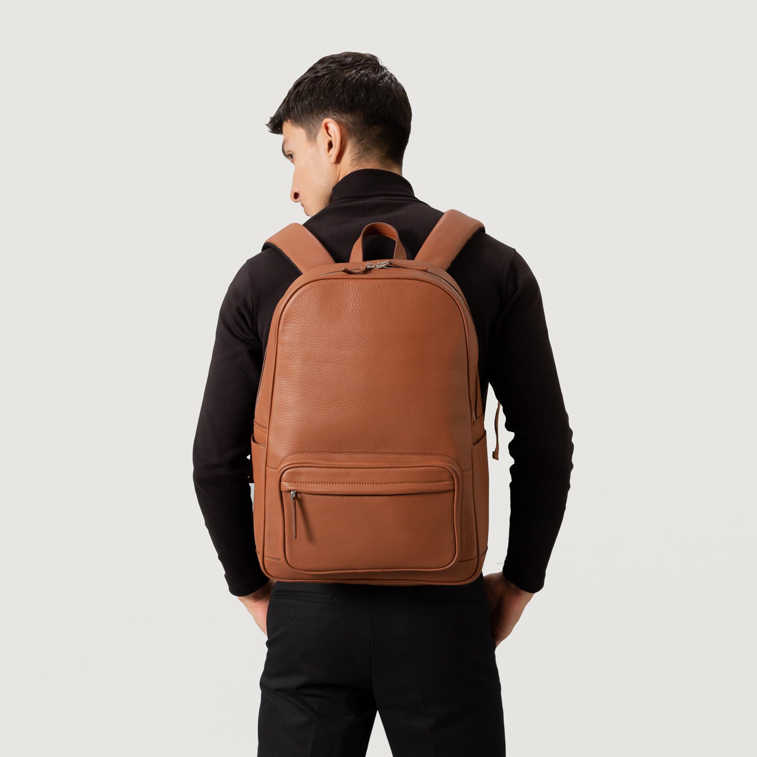 Brown Leather Backpack