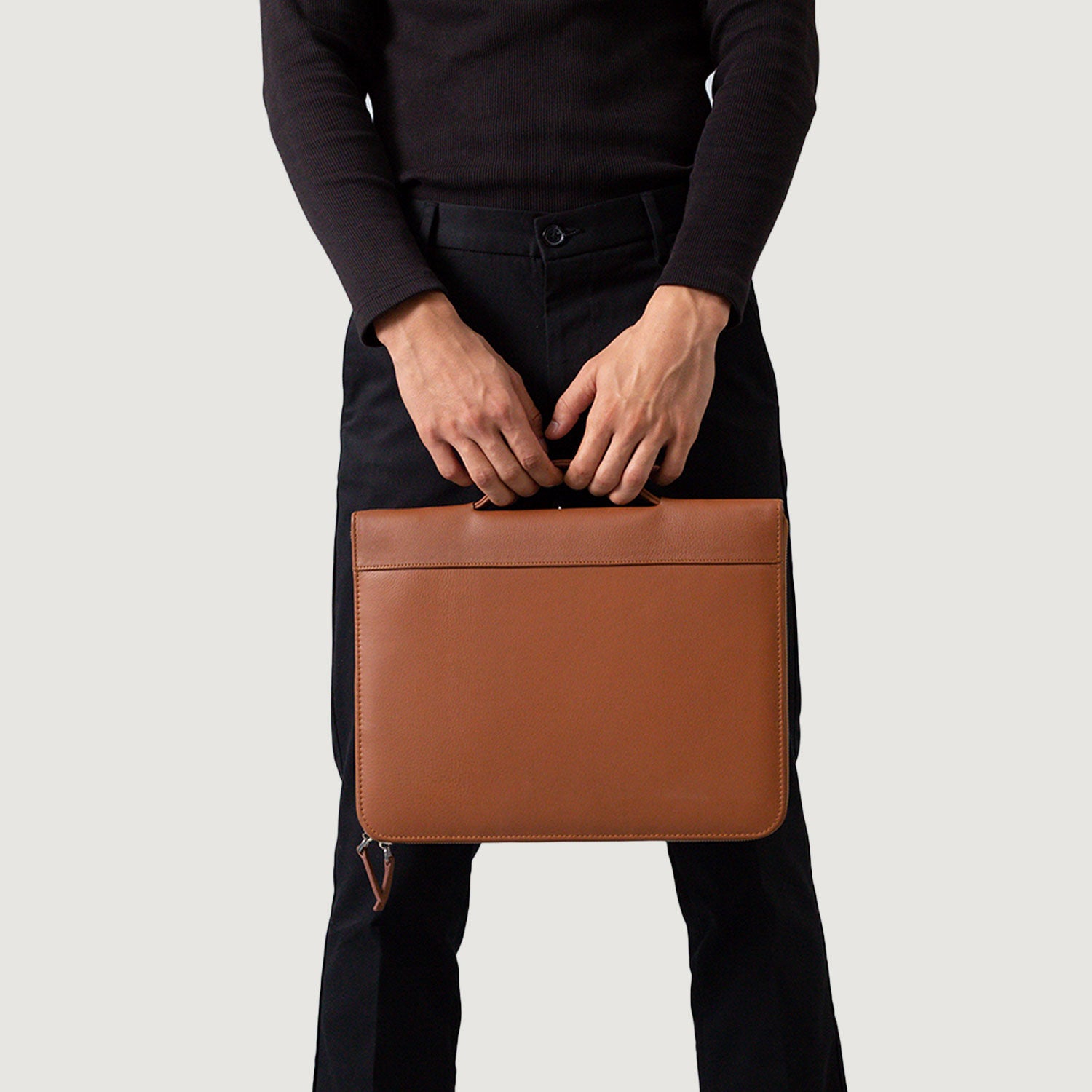 Brown Leather Folio Organizer