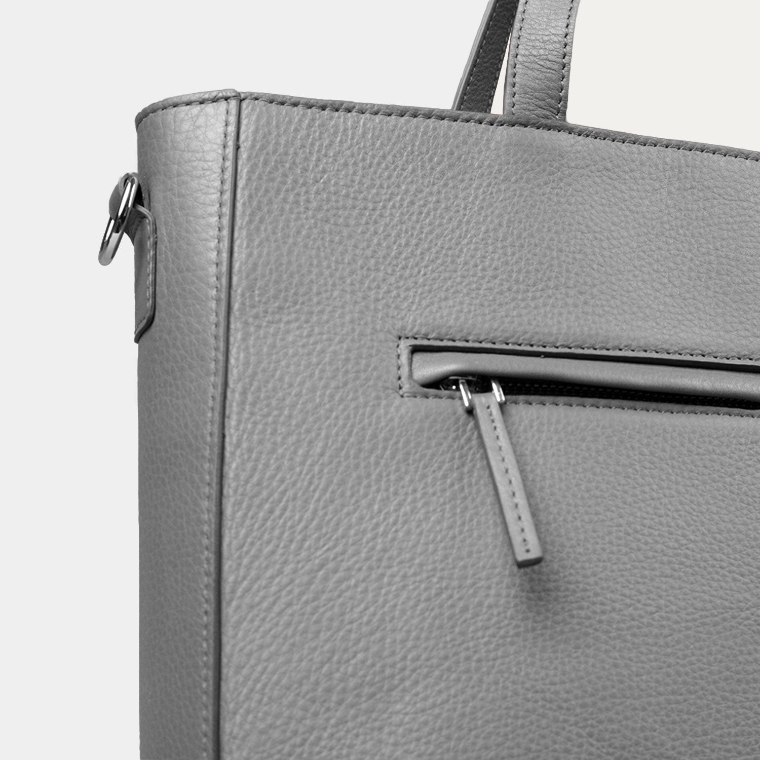 Gray Leather Tote Bags