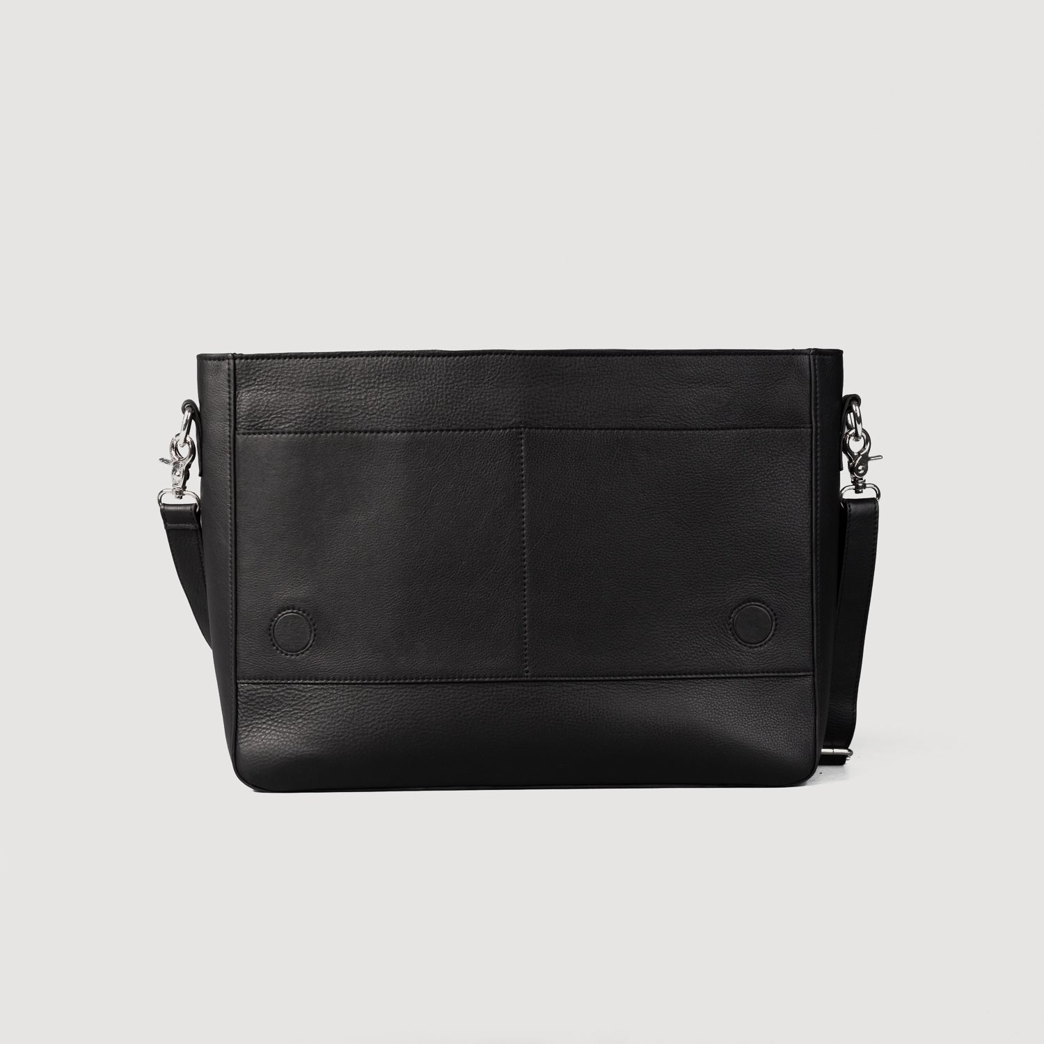 Black Leather Messenger Bag