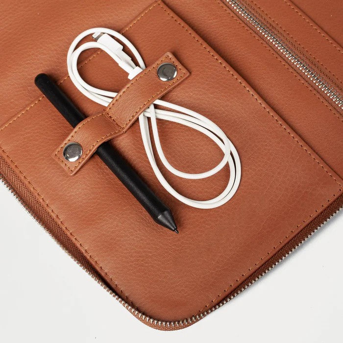 Brown Leather Folio Organizer