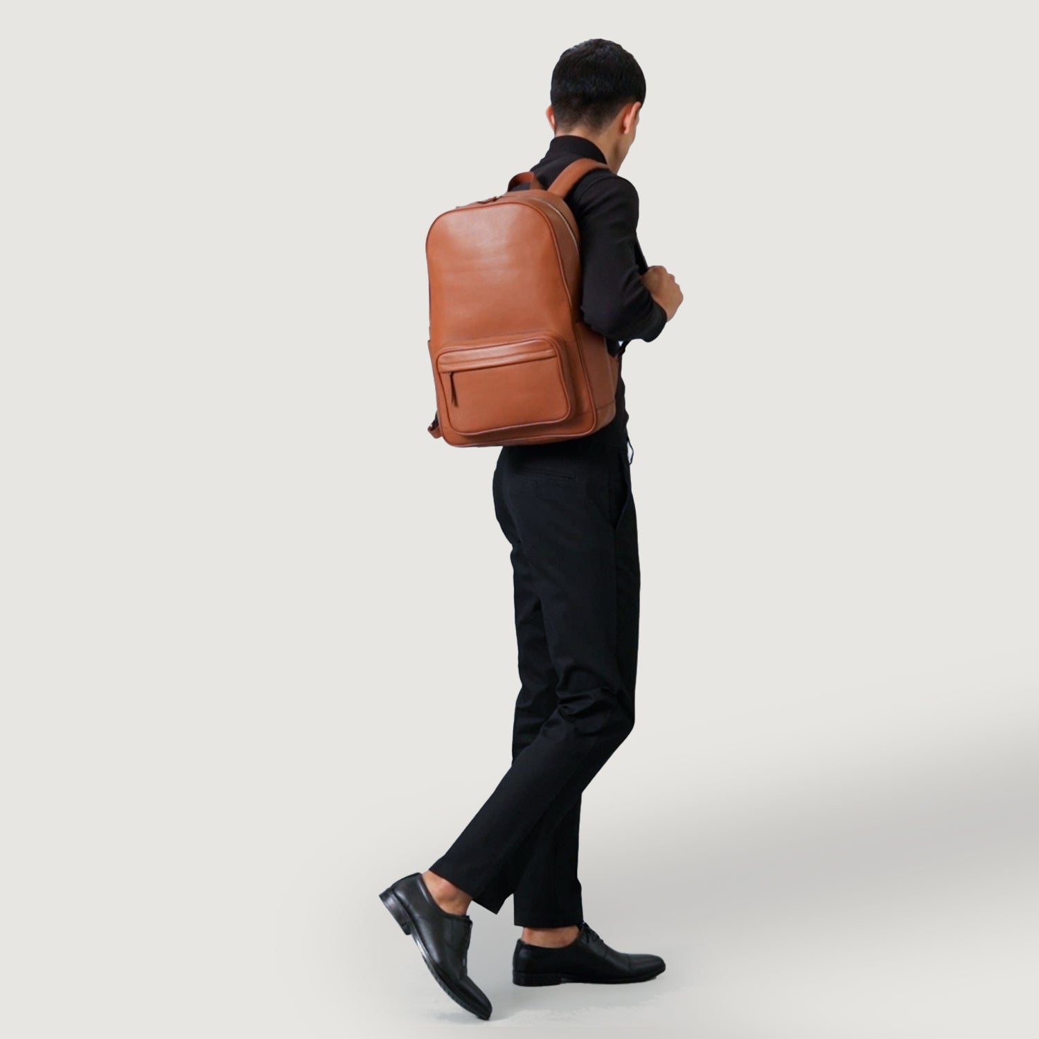 Brown Leather Backpack