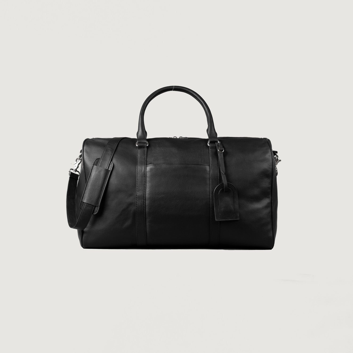 Black Leather Traveling Bag
