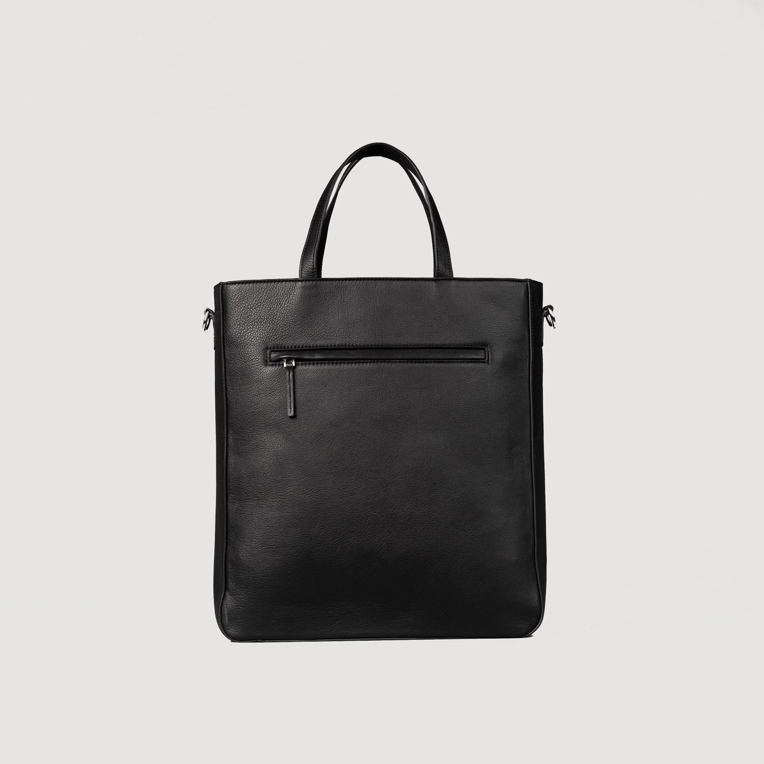 Black Leather Tote Bag