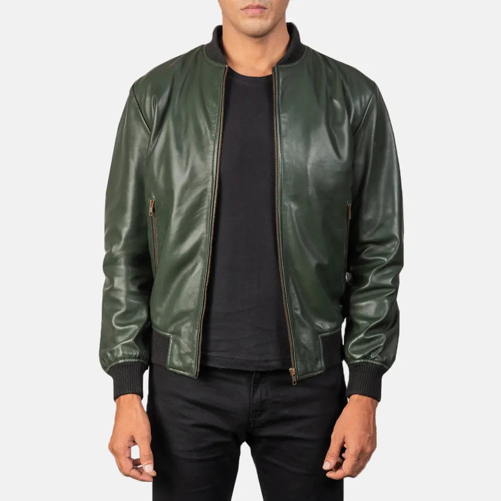 Shane Leather Bomber Jacket