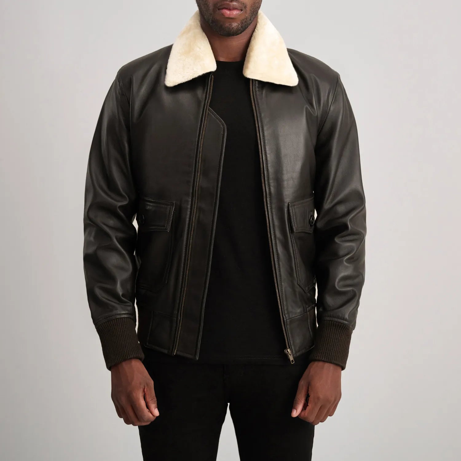 Airin G-1 Leather Bomber Jacket