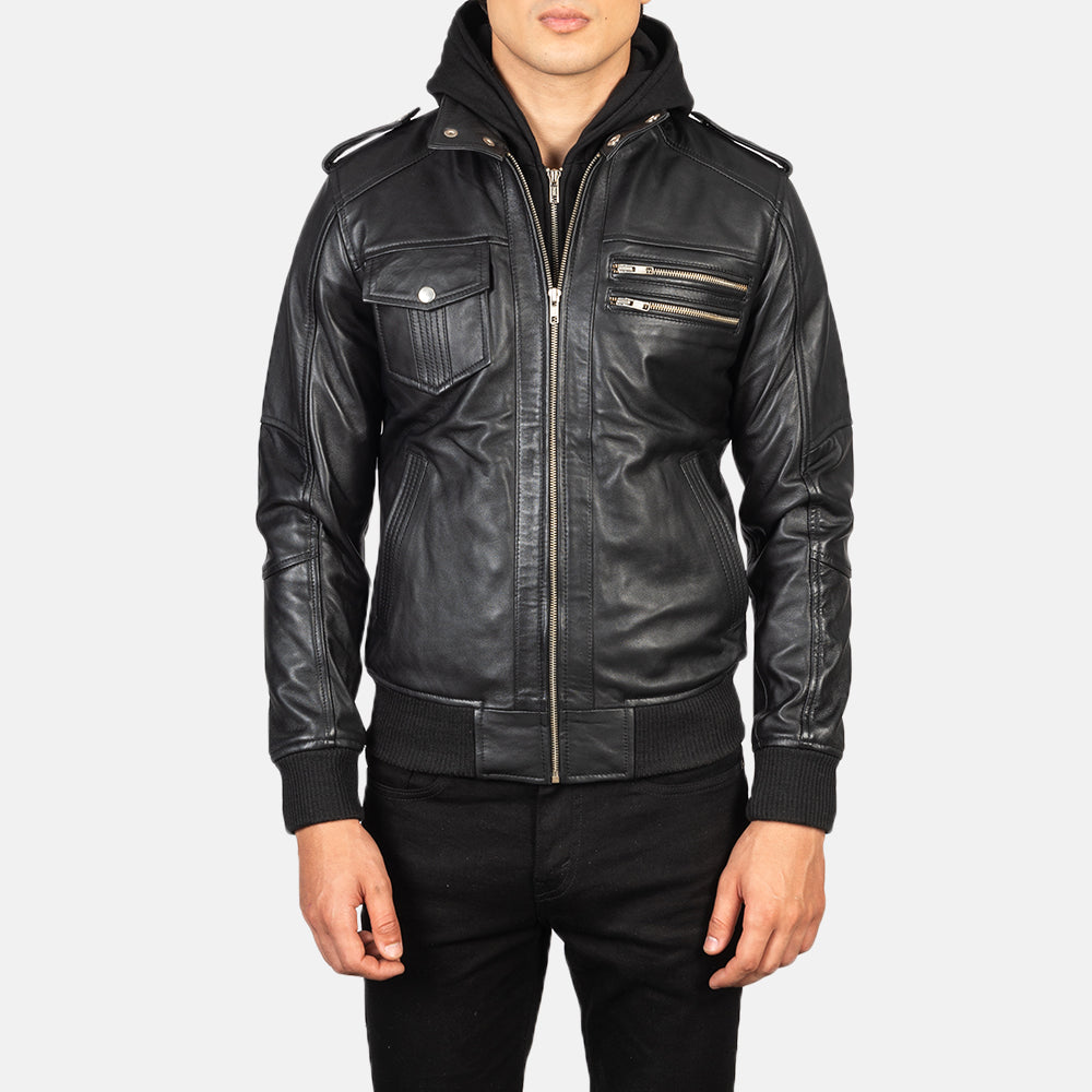 Bravado Hooded Leather Jacket