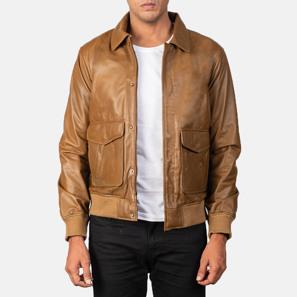 Coffmen A2 Leather Bomber Jacket