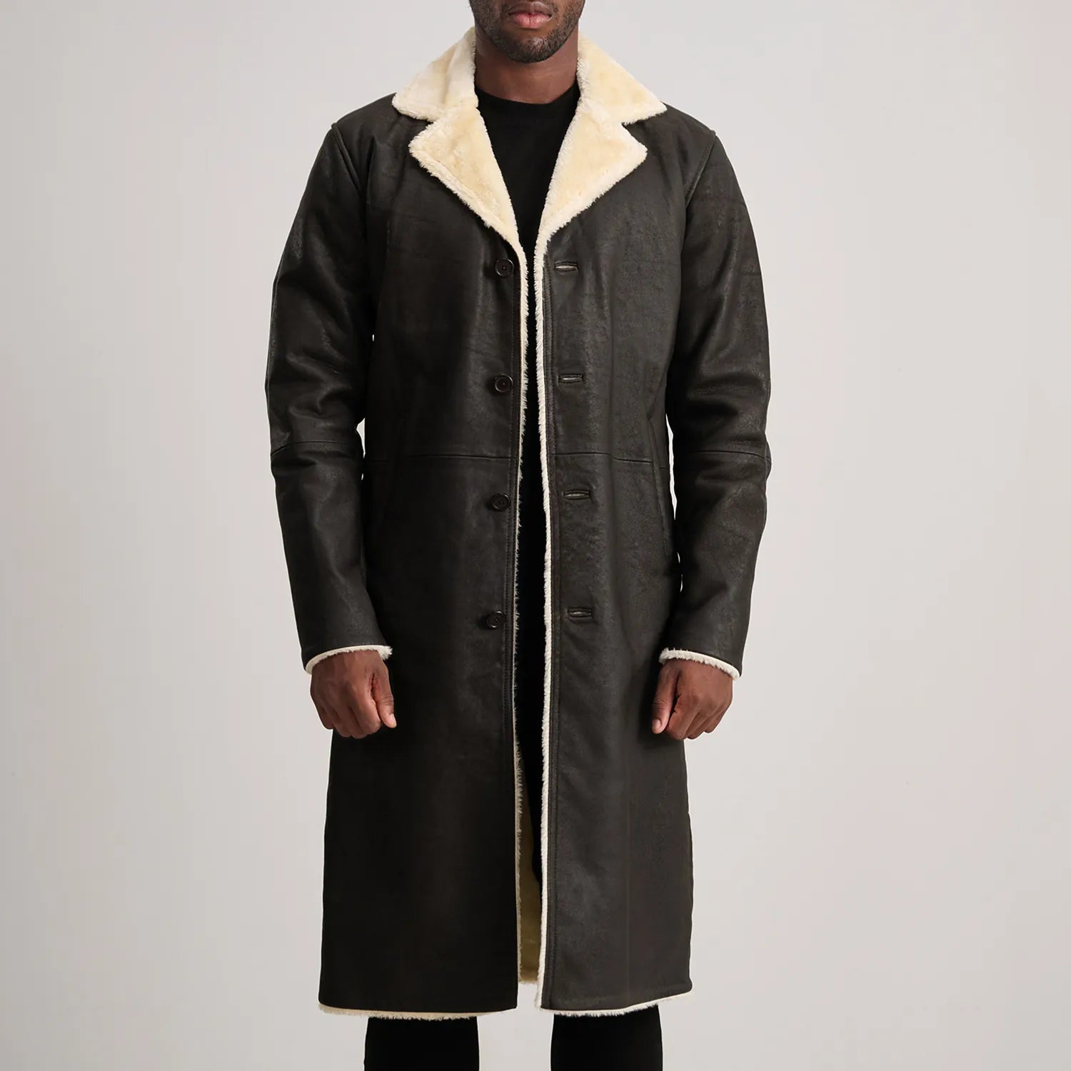 Kolby Tumbled Shearling Long Coat