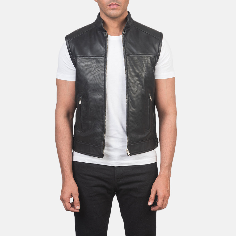 Roland Leather Biker Vest
