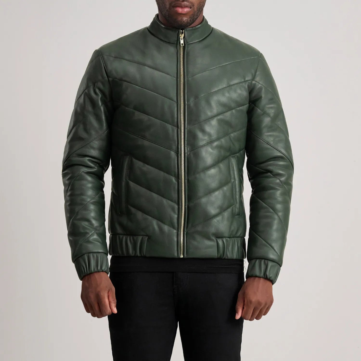 Travis Leather Puffer Jacket