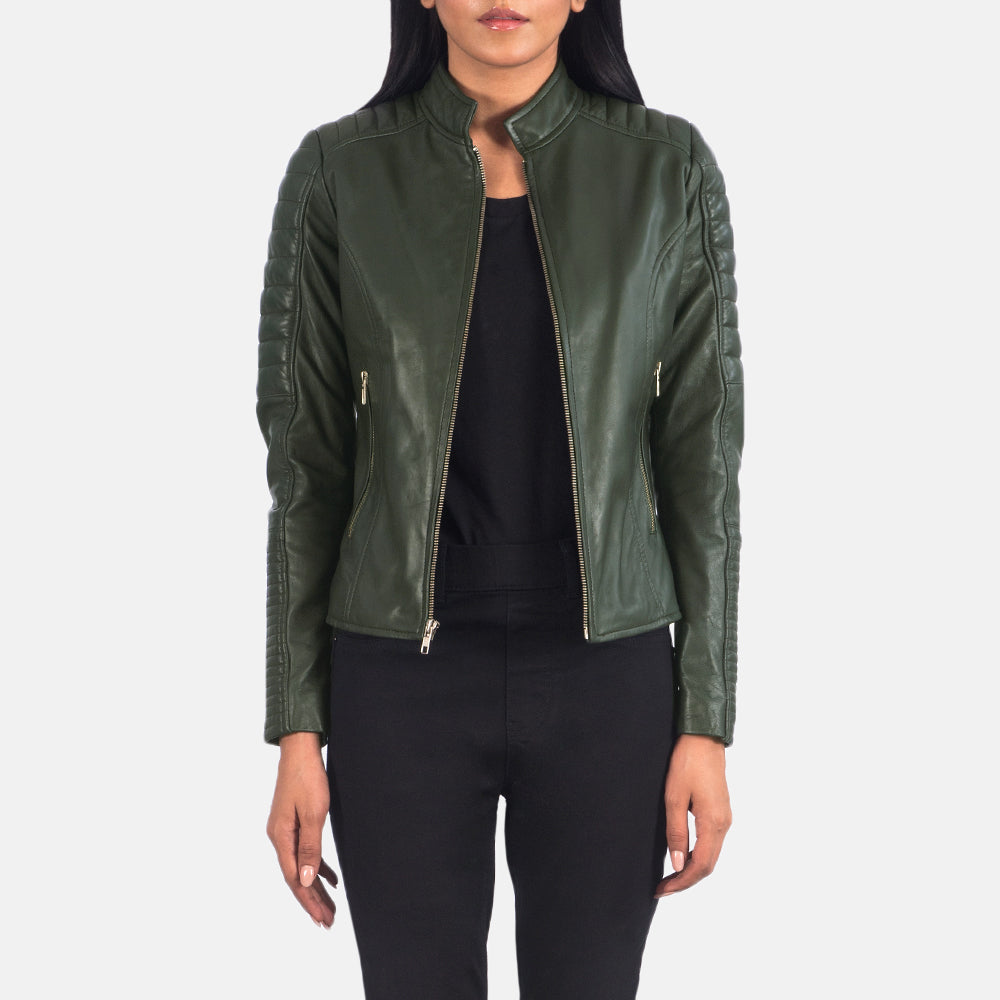 Adalyn Quilted Leather Biker Jacket