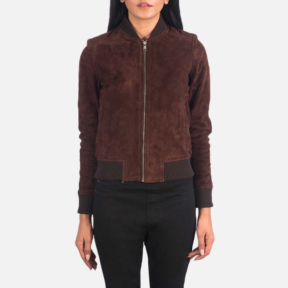 Bliss Suede Bomber Leather Jacket