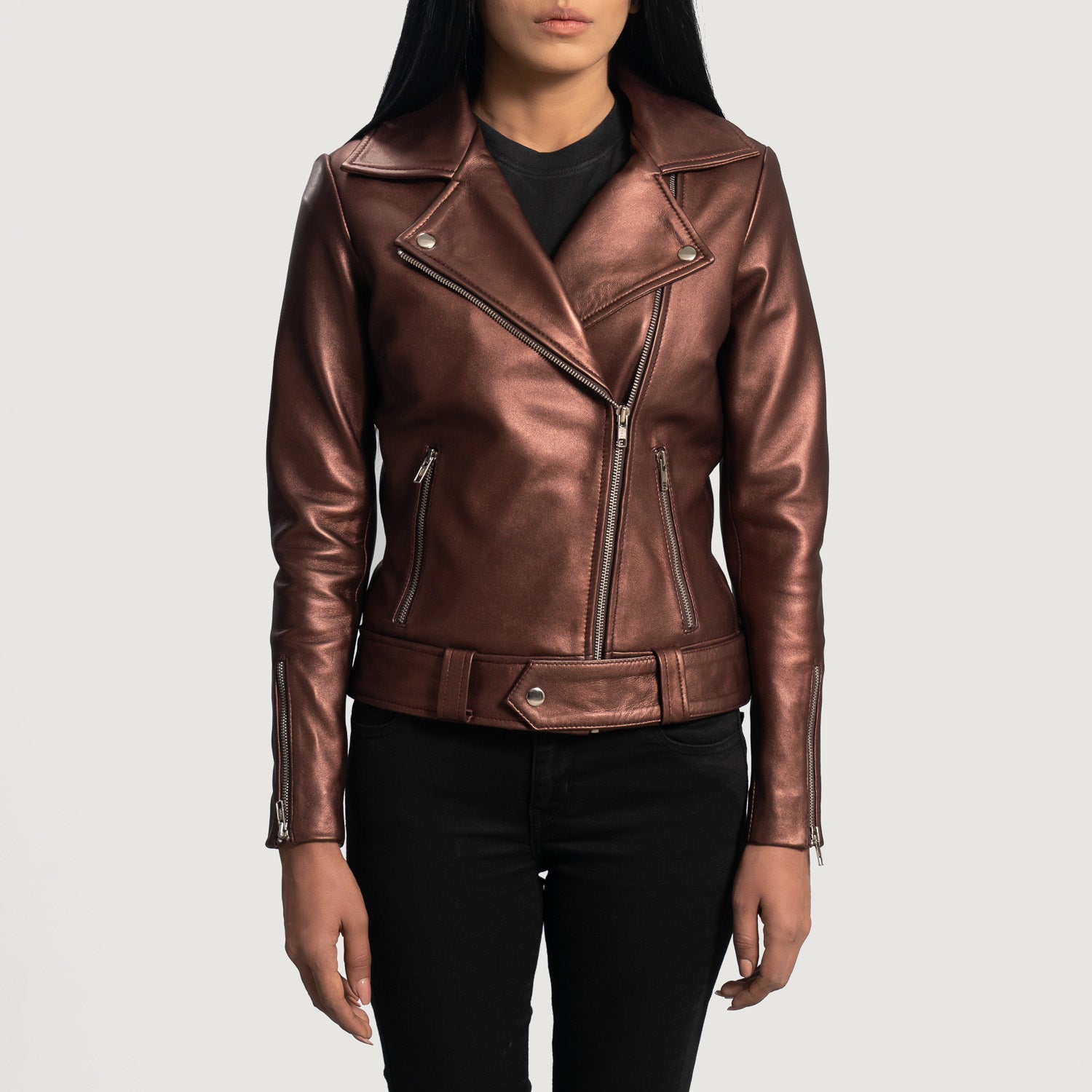 Rumy Leather Biker Jacket