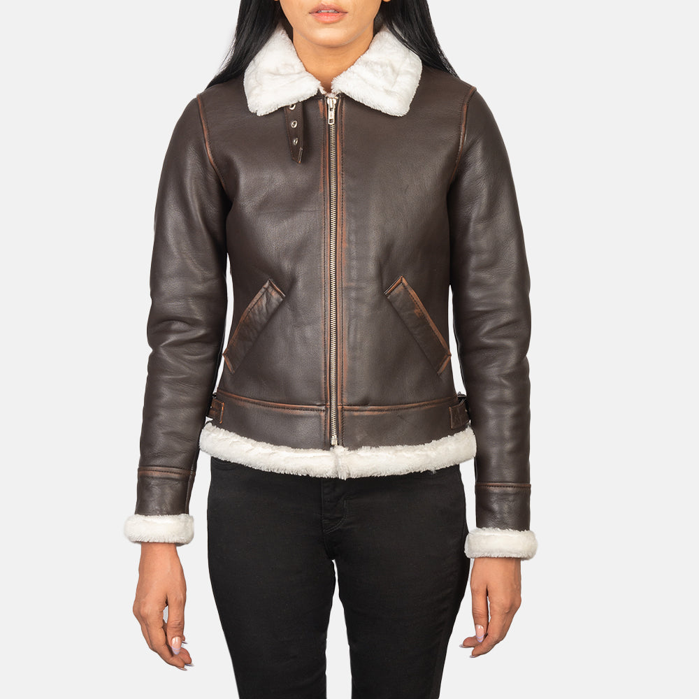 Sherilyn B-3 Bomber Leather Jacket