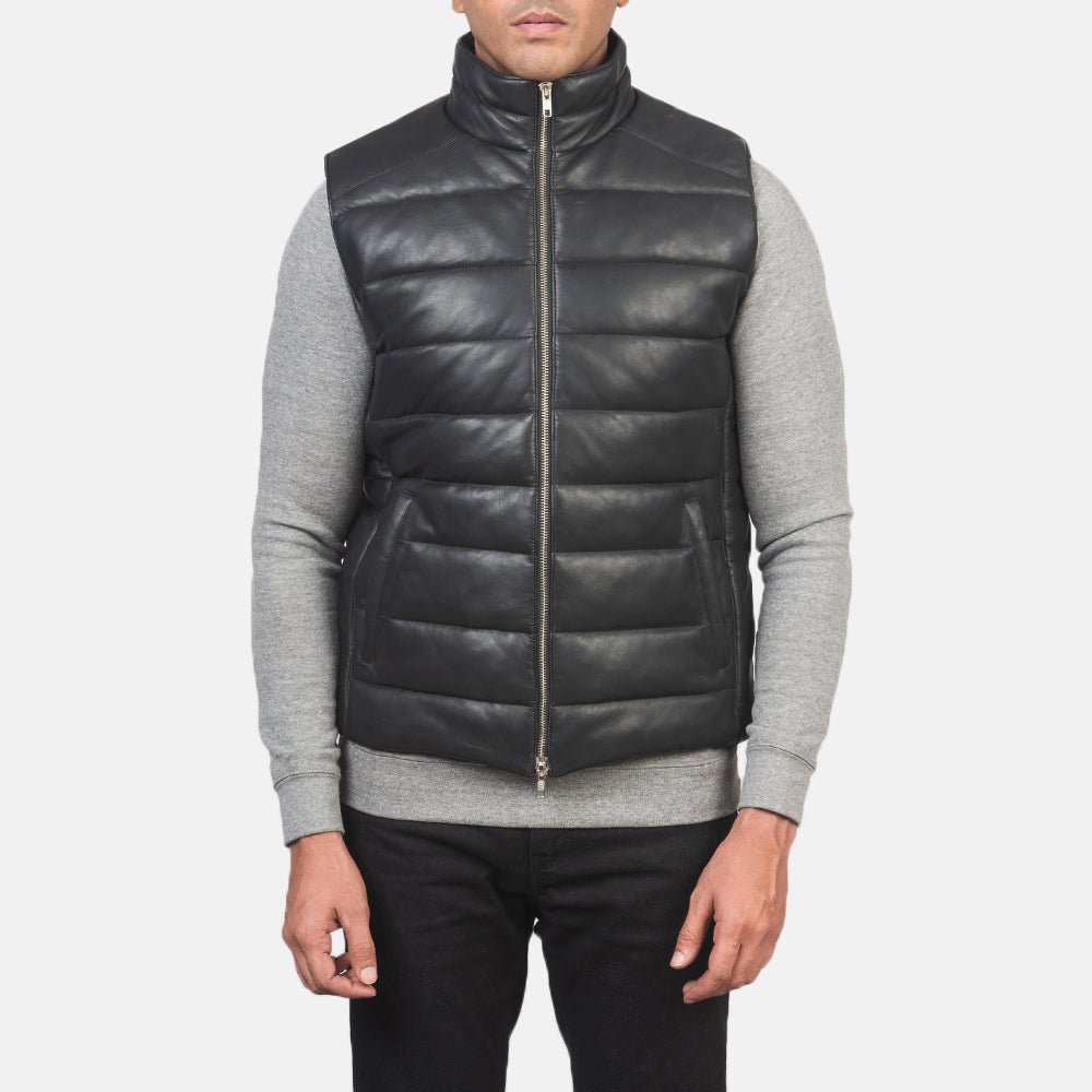 Reeves Leather Puffer Vest