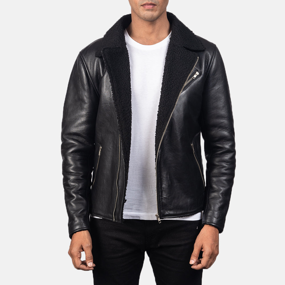 Alberto Shearling Leather Jacket