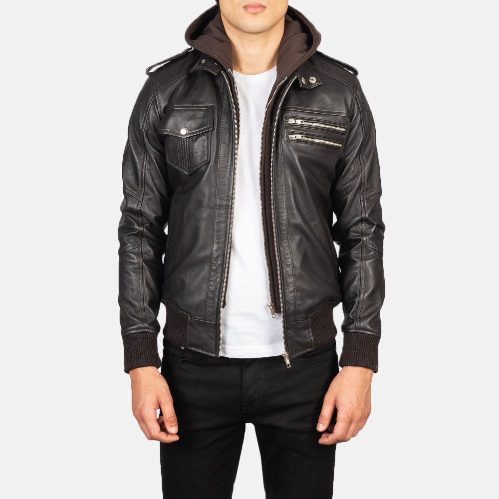 Bravado Hooded Leather Jacket