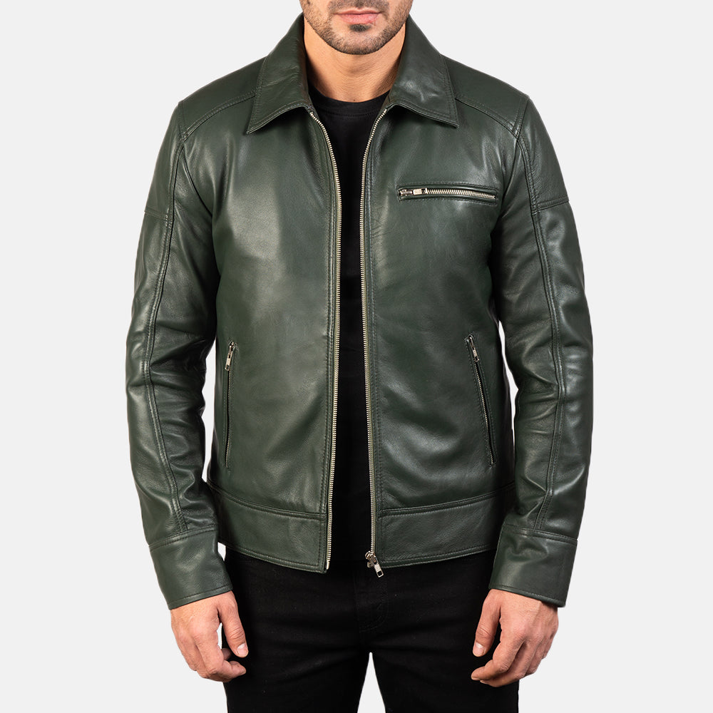Lavendard Leather Biker Jacket