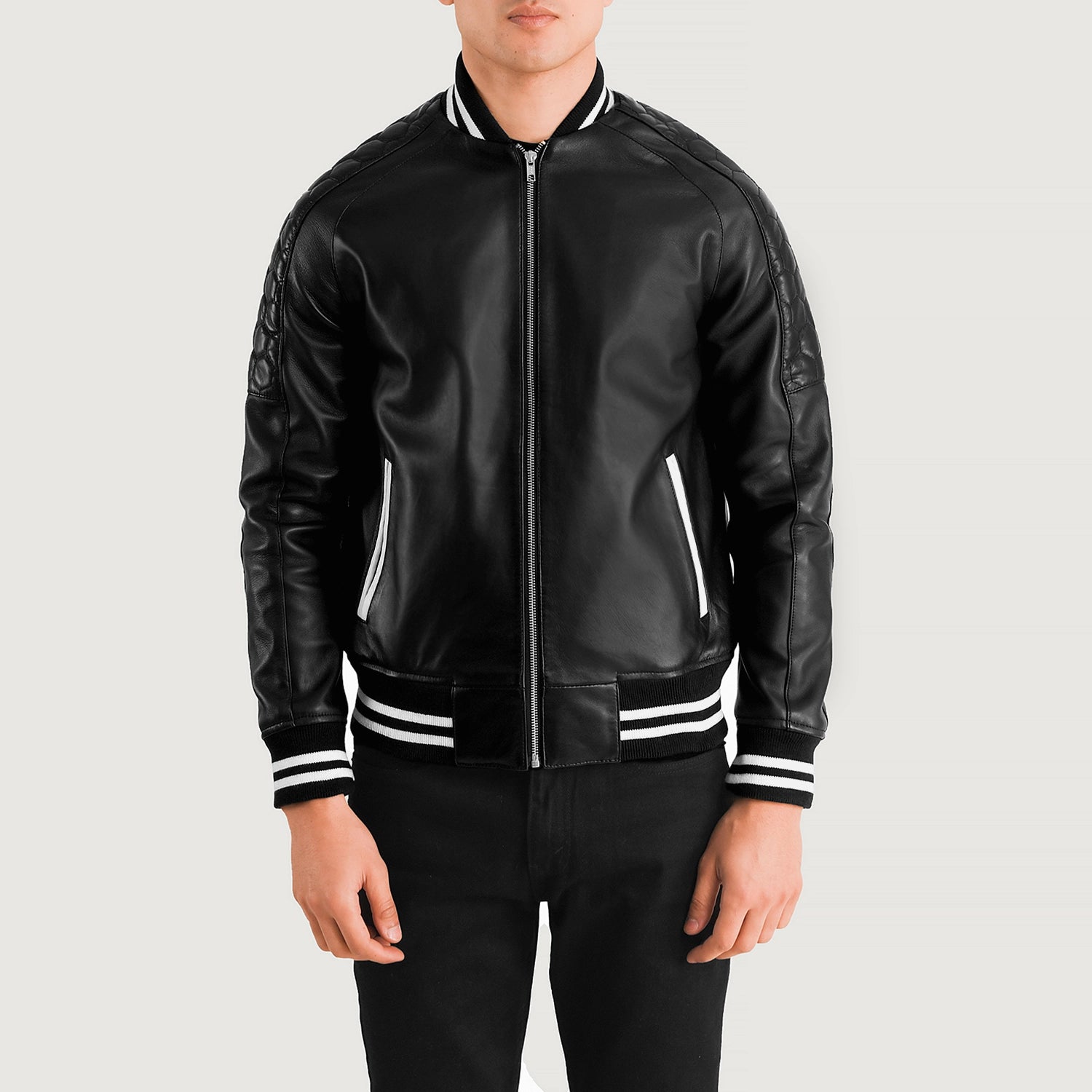 Pascal Leather Varsity Jacket