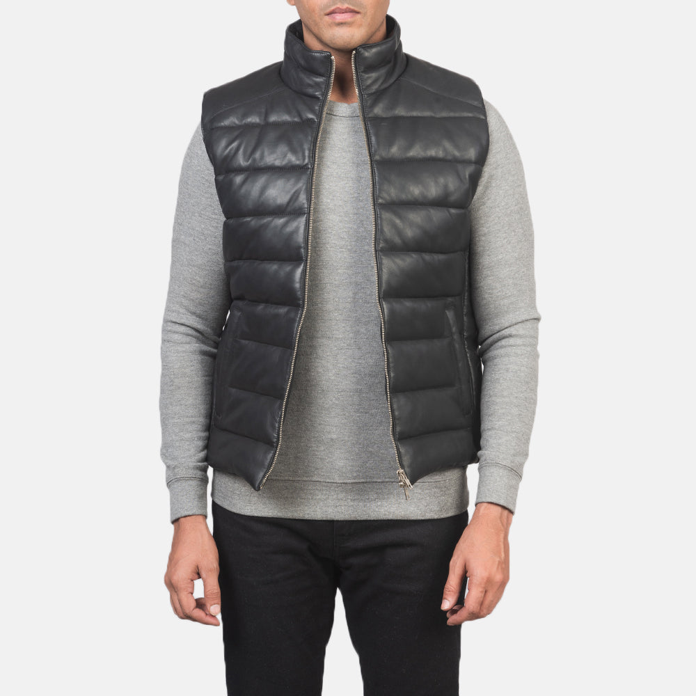 Reeves Leather Puffer Vest