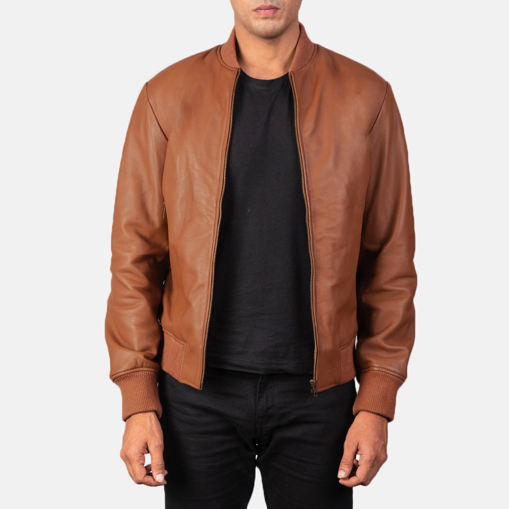 Shane Leather Bomber Jacket