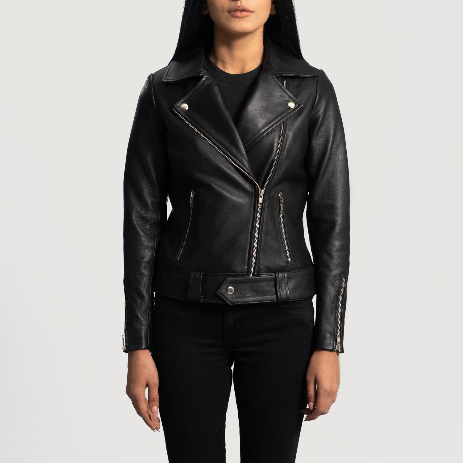 Rumy Leather Biker Jacket