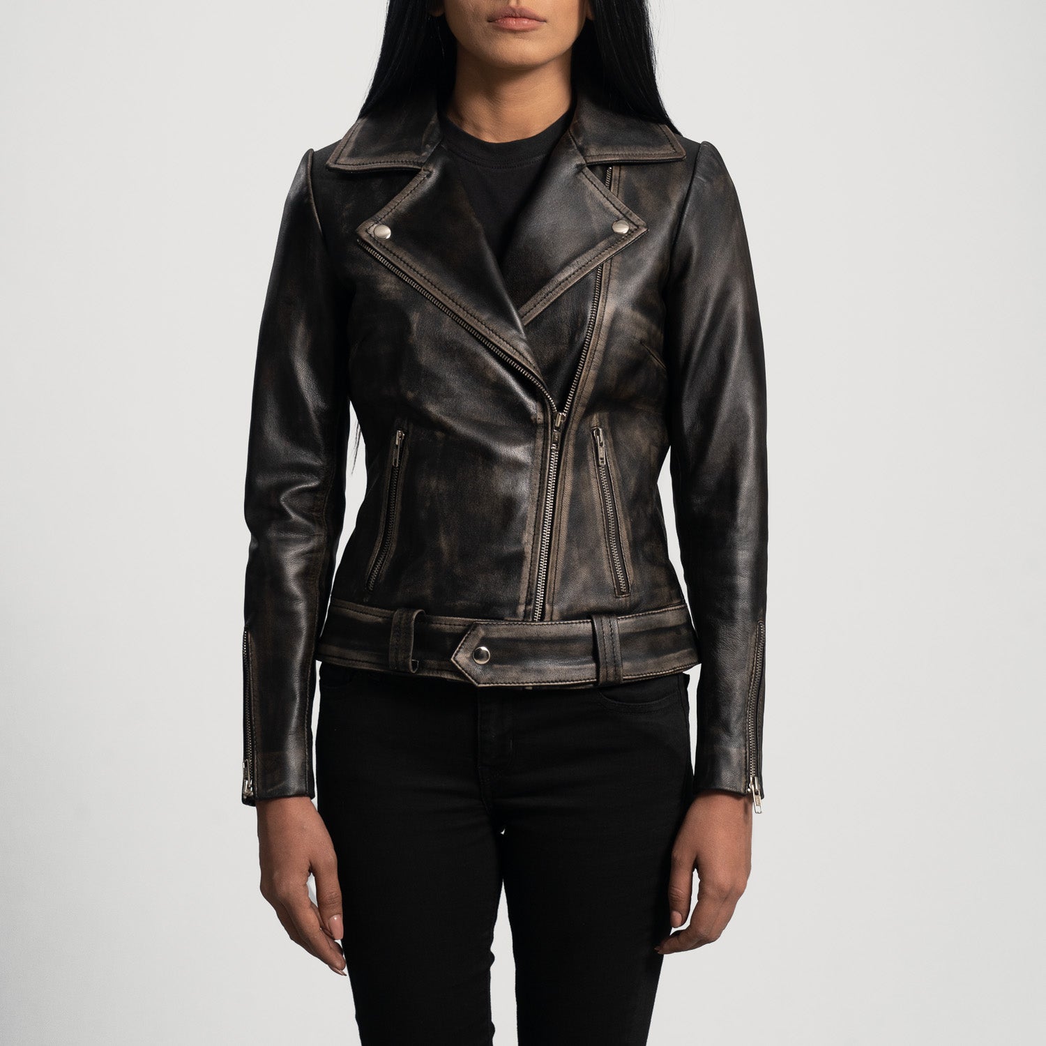 Rumy Leather Biker Jacket