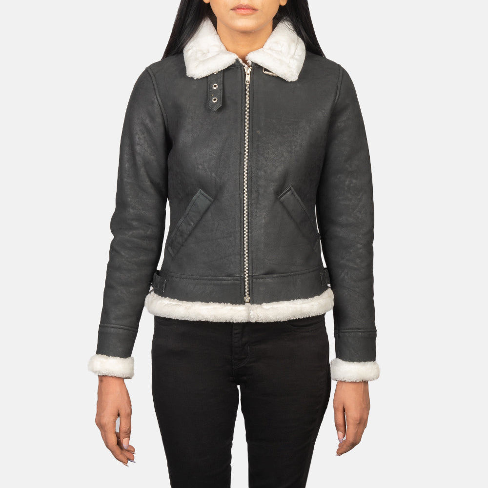Sherilyn B-3 Bomber Leather Jacket