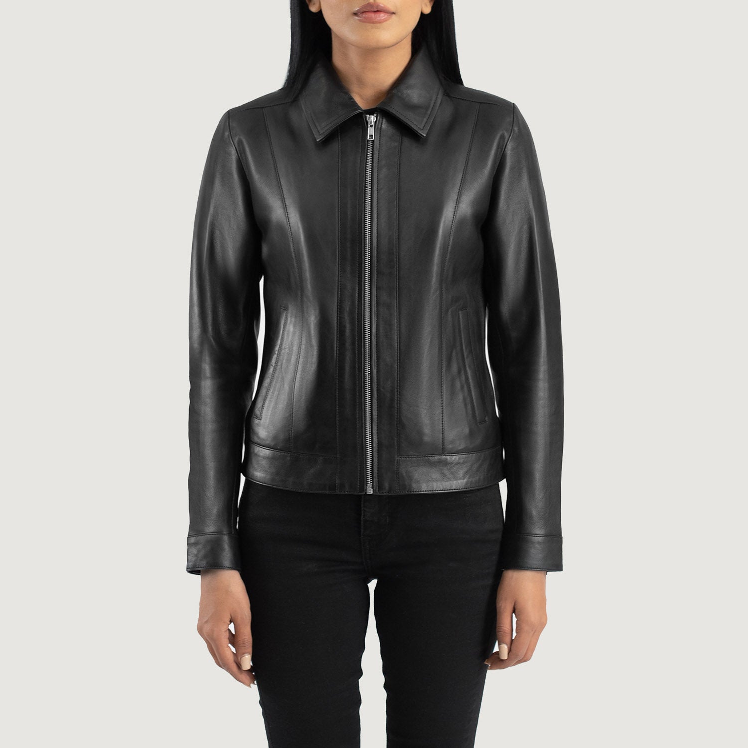 Vixen Classic Collar Leather Jacket