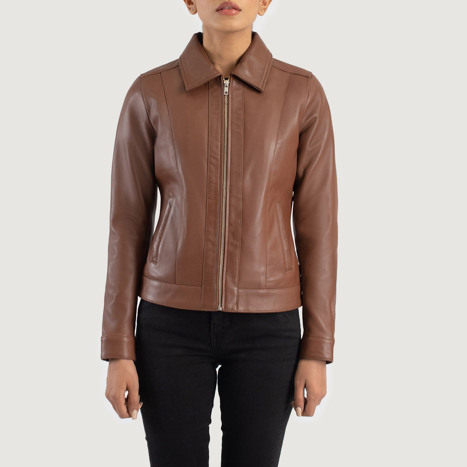 Vixen Classic Collar Leather Jacket