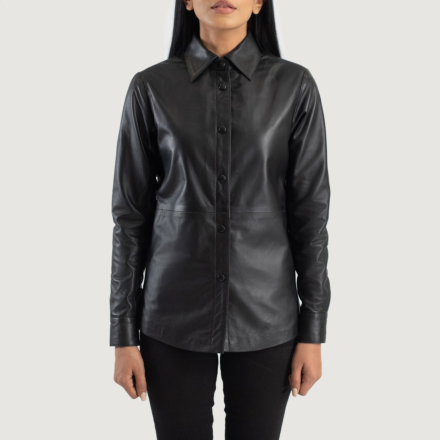 Zenith Leather Biker Shirt Jacket
