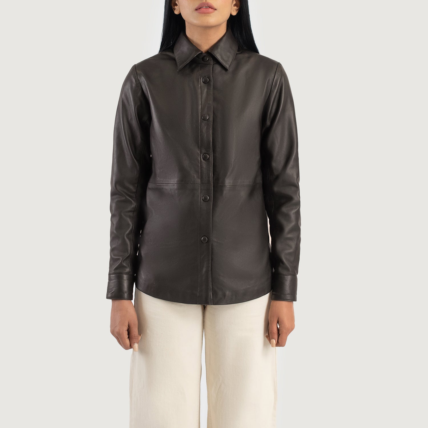 Zenith Leather Biker Shirt Jacket