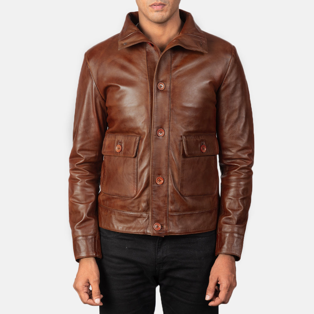 Columbus Leather Bomber Jacket