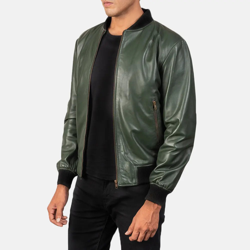Shane Leather Bomber Jacket
