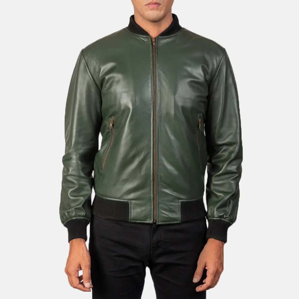 Shane Leather Bomber Jacket