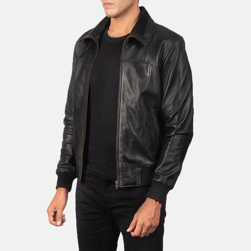 Air Rolf Leather Bomber Jacket