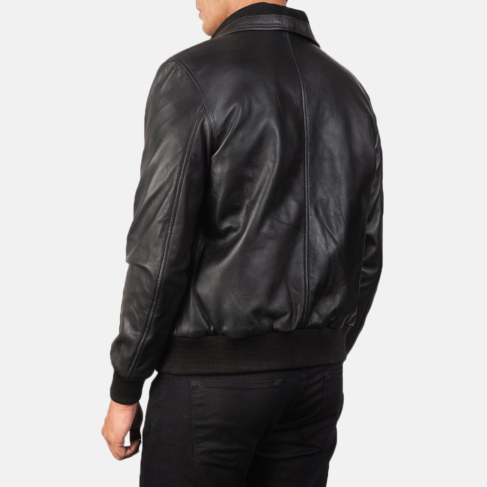 Air Rolf Leather Bomber Jacket