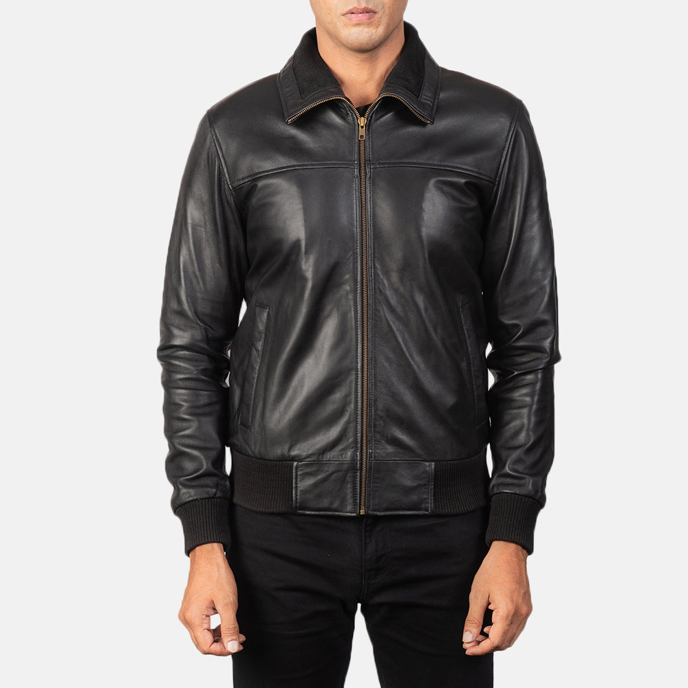 Air Rolf Leather Bomber Jacket