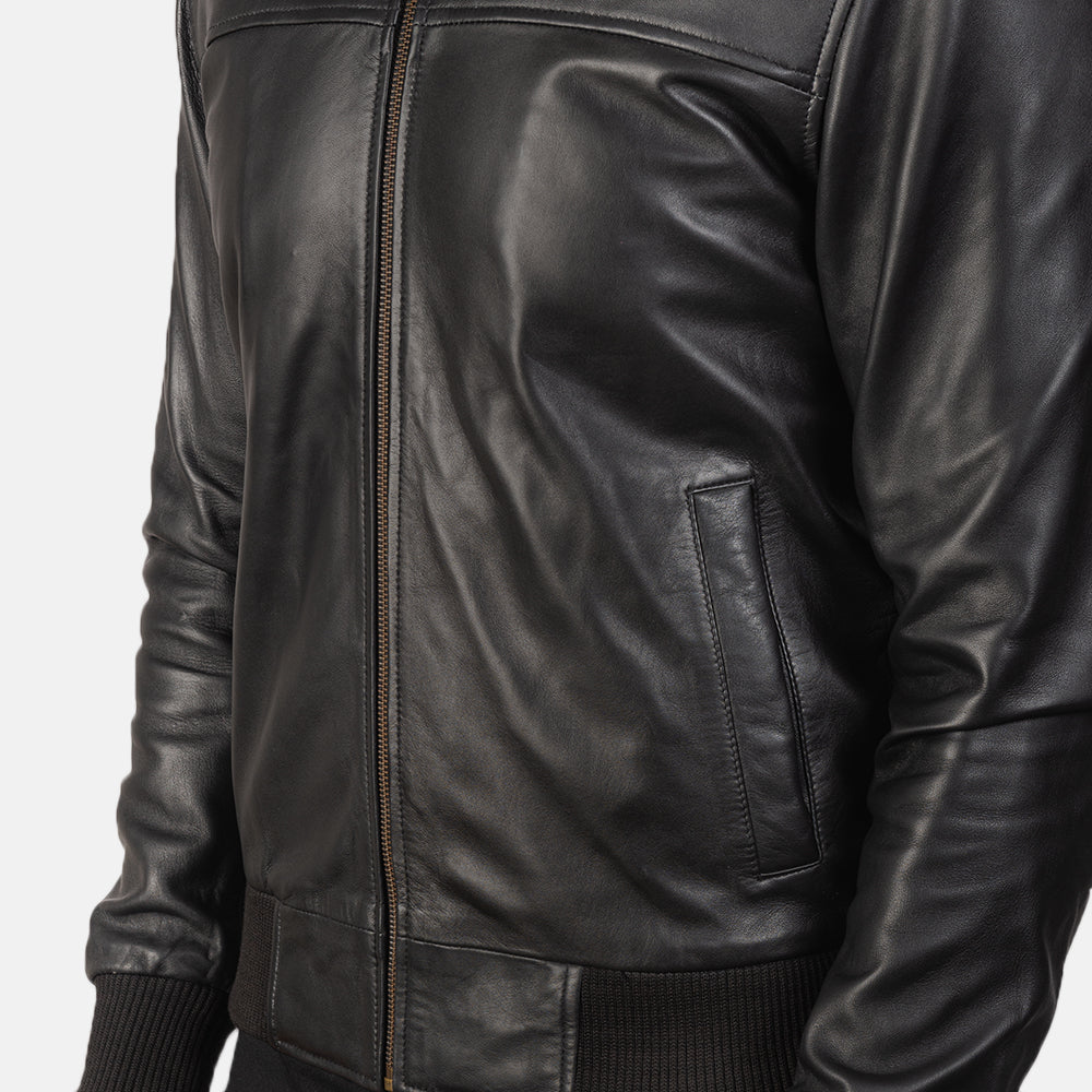 Air Rolf Leather Bomber Jacket