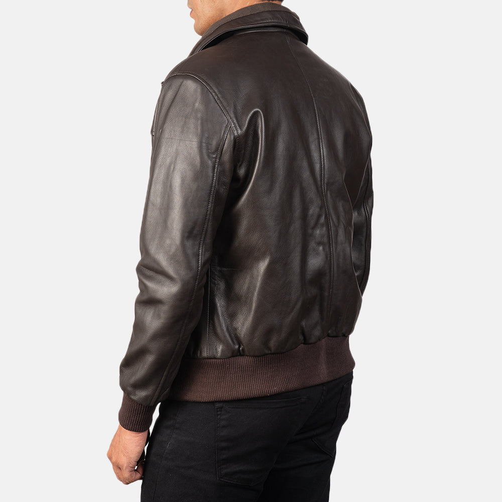 Air Rolf Leather Bomber Jacket
