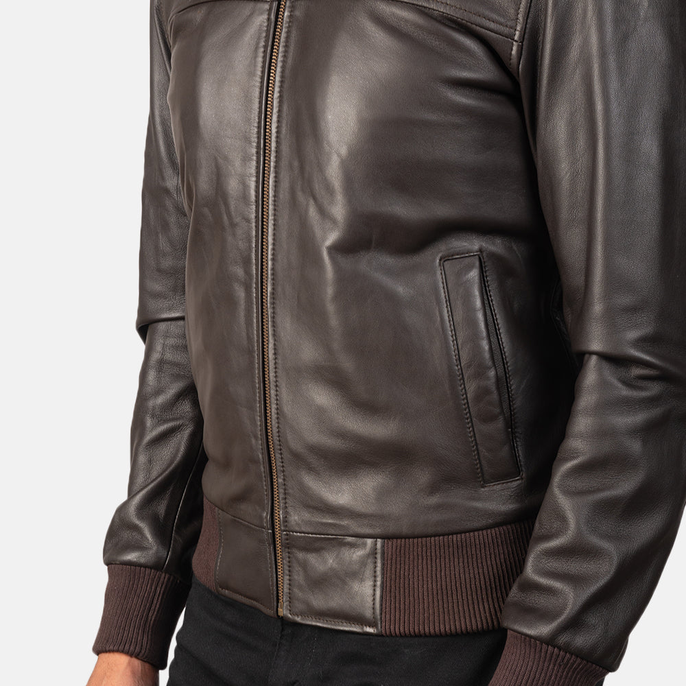 Air Rolf Leather Bomber Jacket