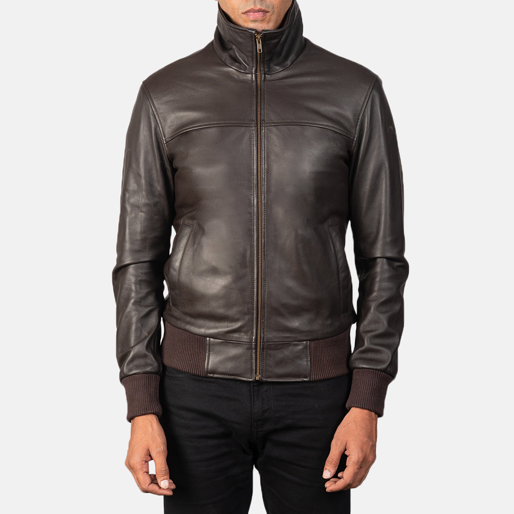 Air Rolf Leather Bomber Jacket